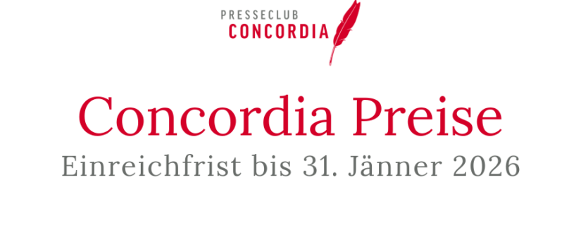 Ausschreibung der Concordia Preise 2026